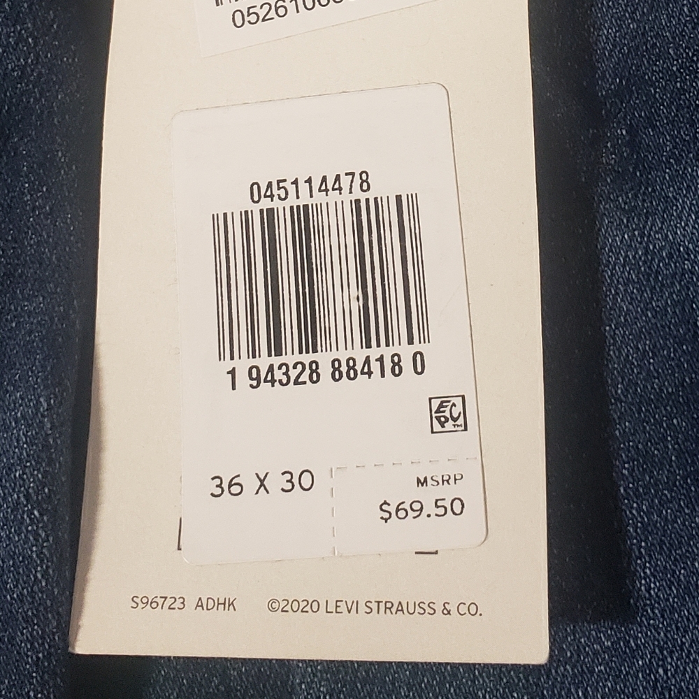 Levi's Flex 36x30 511 Slim Stretch Distressed Jeans NWT - Picture 6 of 6